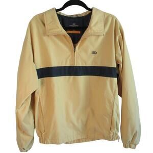 Dockers Golf Men's Long Sleeve 1/2 Zip Yellow Pull Over Windbreaker Shirt Size M
